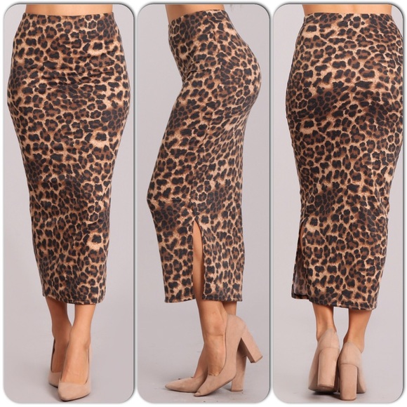 Son Paises Dresses & Skirts - Leopard Print Pencil Skirt-LAST ONE